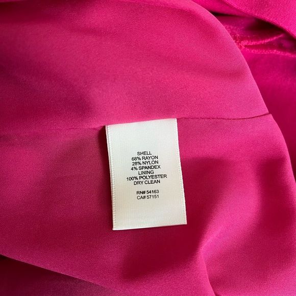 Eliza J Dress Size 12 Shift Mini Hot Pink High Neck Mock Neck - Picture 7 of 9